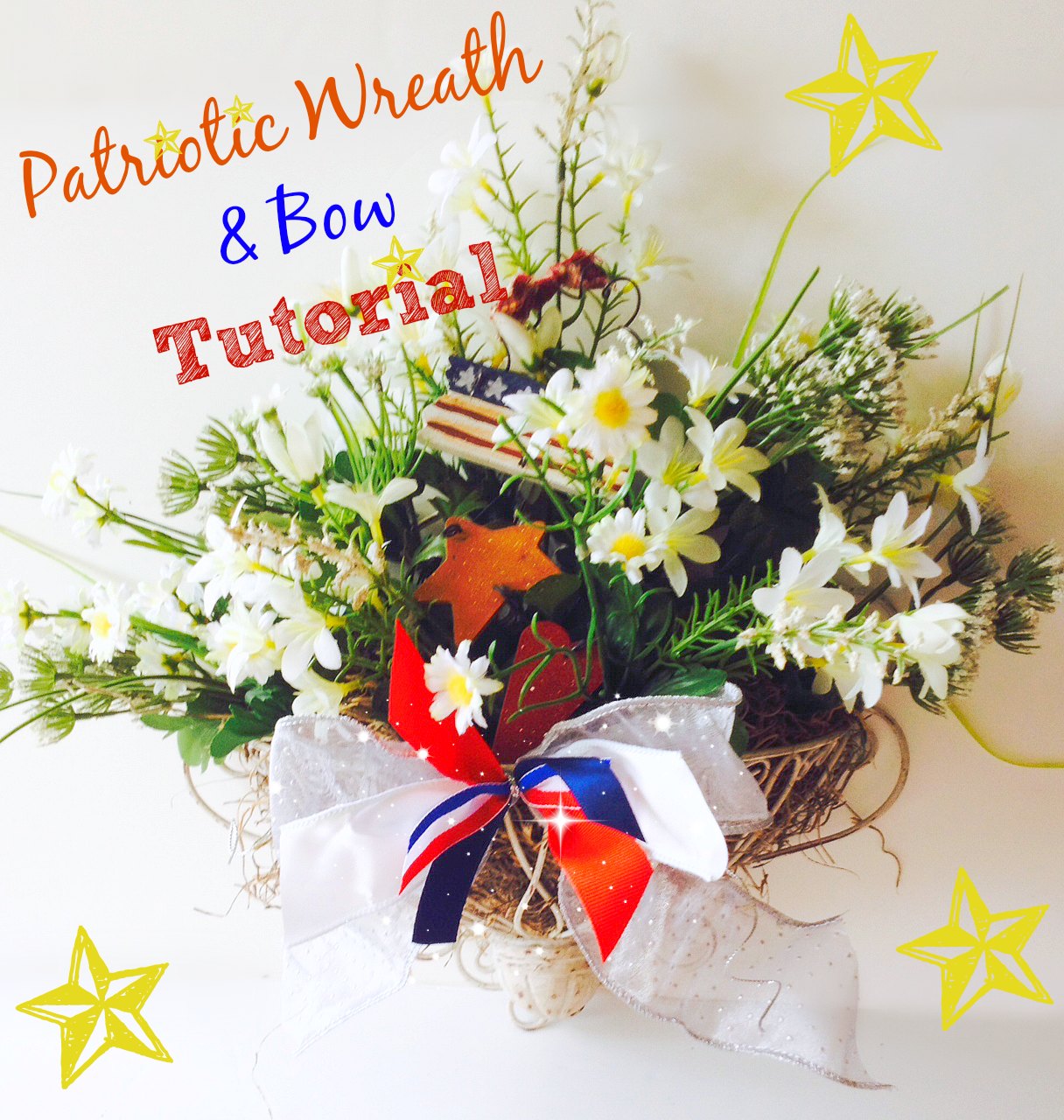 Patriotic Wreath Bow Tutorial