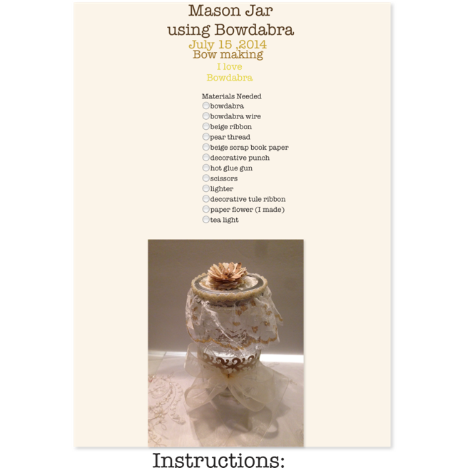 Bowdabra Mason Jar Craft 1