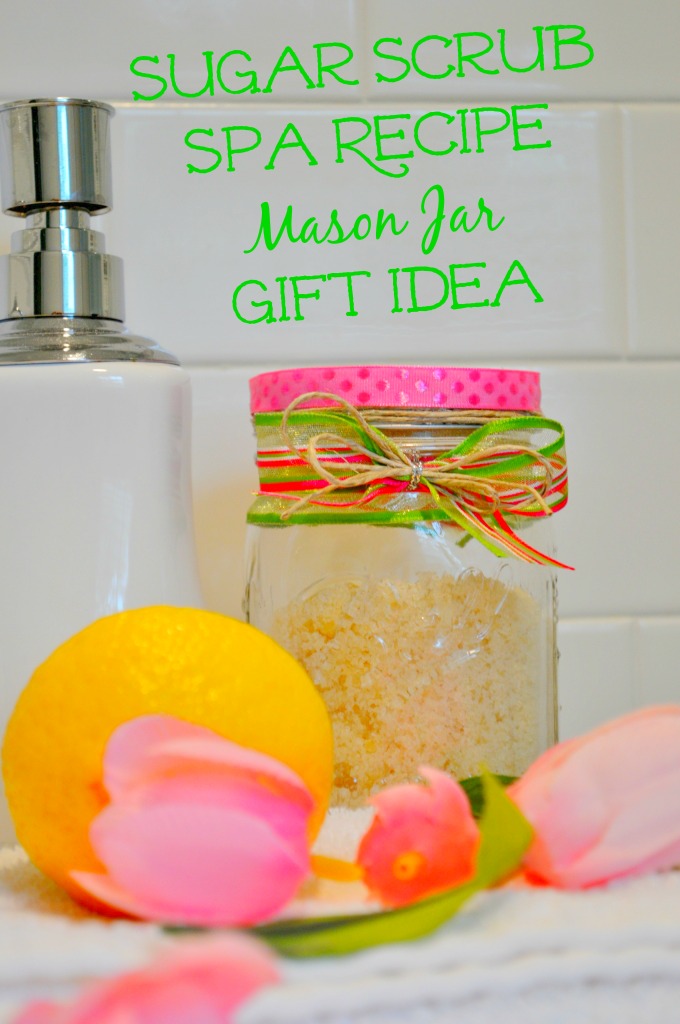 Sugar Scrub Spa Recipe Mason Jar Bowdabra Blog tutorial