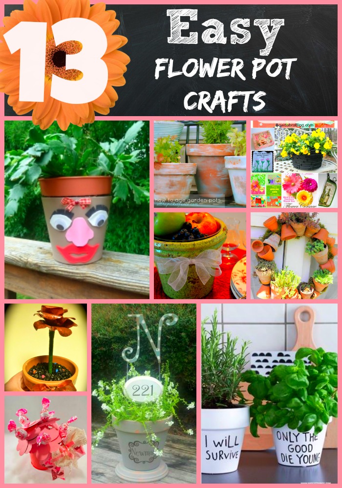 13 cute easy DIY Flower Pot Crafts ideas 
