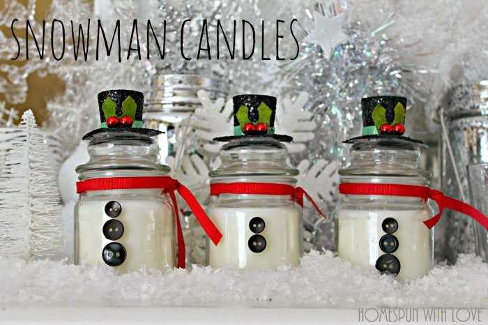 Snowman Candles