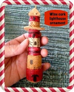 Wine and Champagne Cork Lighthouse Ornament
