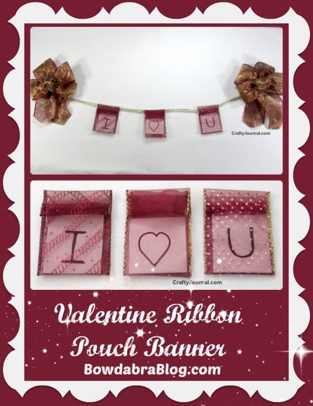 Valentine ribbon - pouch banner