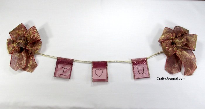 Valentine Ribbon Pouch Banner