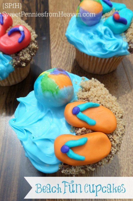 Beach Fun Cupcakes