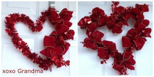 Craft heart wreath Valentine's Day 