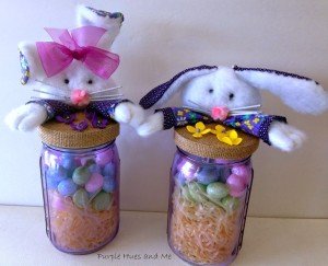 Easter Bunny Mason Jar Toppers