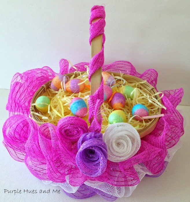 Ruffled Decorative Mesh Easter Basket
