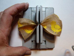 making bow with ribbons