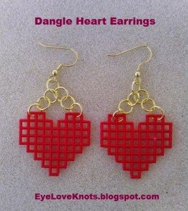 DIY Dangle Heart Earrings