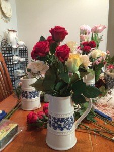 Beautiful Patriotic Rose Centerpiece for Independence Day event