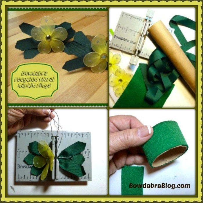 Bowdabra Recycled Floral Napkin Rings