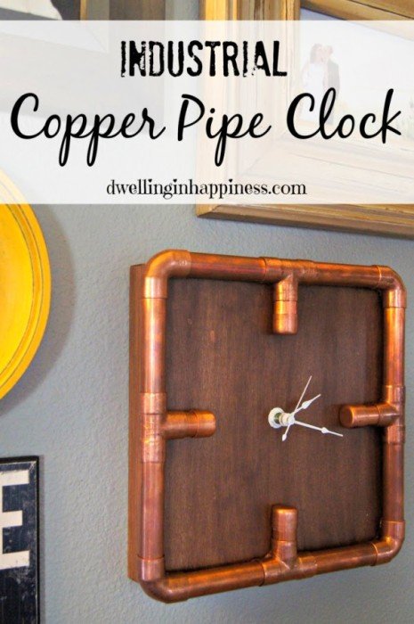 Industrial Copper Pipe Clock