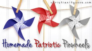 Homemade Patriotic Pinwheels