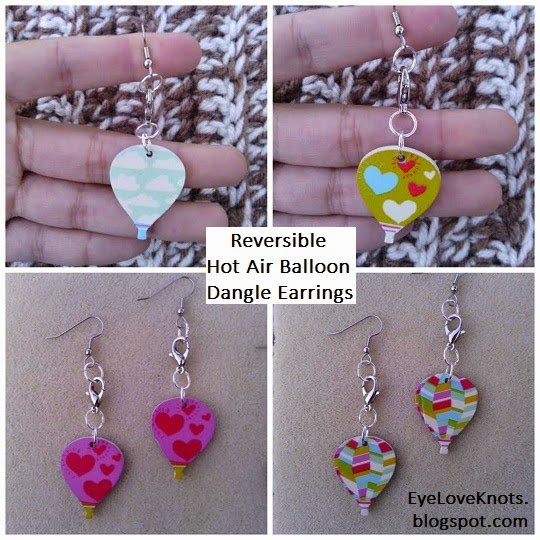 Reversible Hot Air Balloon Dangle Earrings - Easy Jewelry DIY