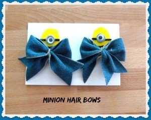 Minion hair bow