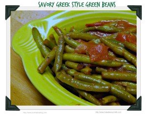 Savory Green style green beans side dish