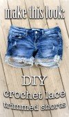DIY Crochet Lace Trimmed Shorts