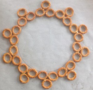 Create pretzel wreath
