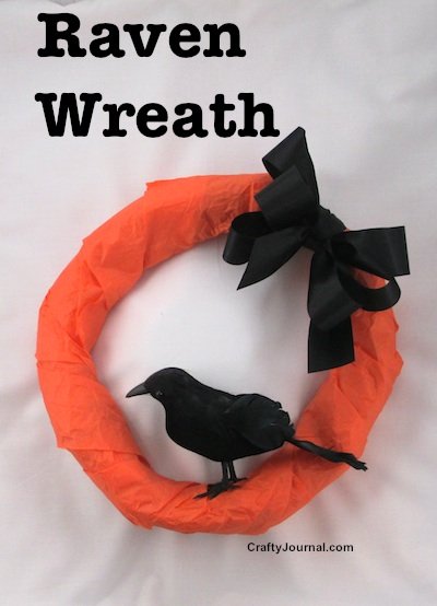 Raven Wreath from a Brown Paper Bag