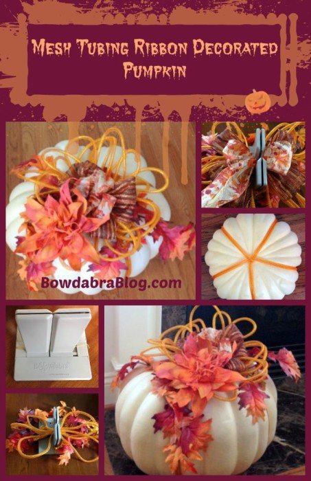 Ribbon Decorated Pumpkin