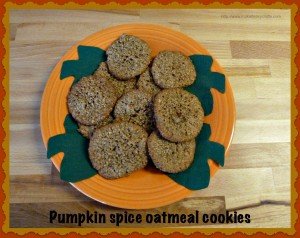 pumpkin spice oatmeal cookie recipe