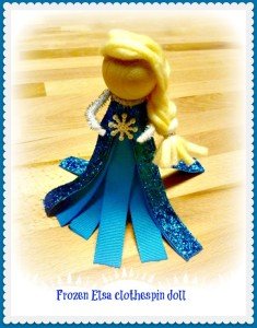 How to craft Frozen Elsa clothespin doll