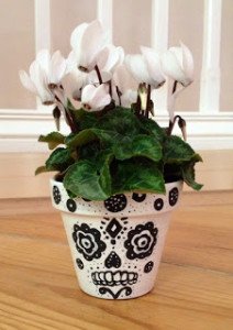 Sugar Skull Flower Pots
