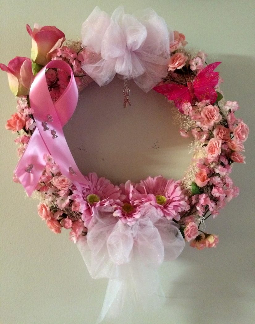 Breast cancer wreath