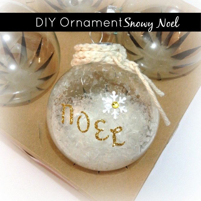 DIY Snowy Noel Ornament