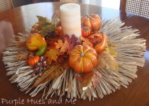 Raffia Fall Centerpiece