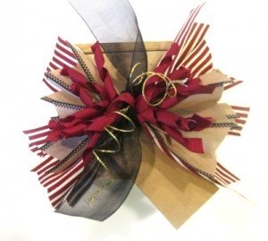 Christmas Gift Wrapping Spiky Bow