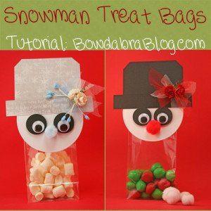 Snowman Candy Filled Treat Bags