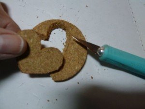 hair bow maker - Valentine cork heart 