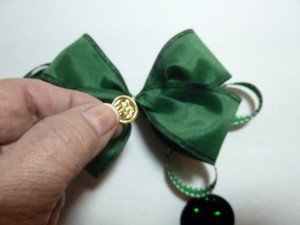 Green Hair Bow for St. Patrick's Day 