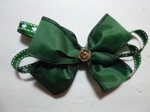 Green Ribbon Bow 