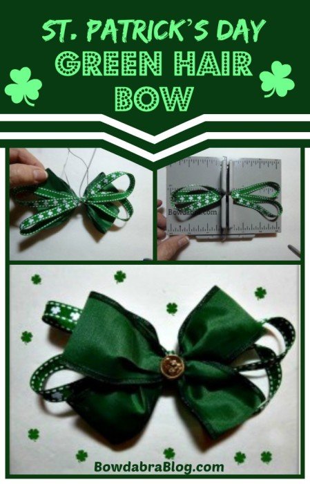 St Patrick's Day hair bow and accessories