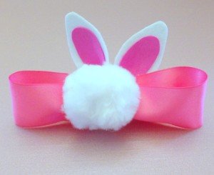 Easter bunny hair bow