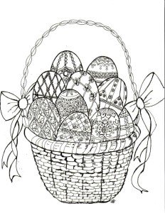 Easter Faberge Egg Coloring Page - Easter Craft Idea