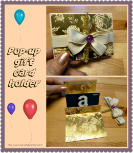 Pop up gift cardholder for Mother’s Day