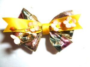 Floral spring hair bow - 13