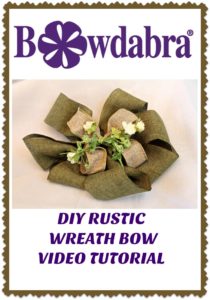 DIY Rustic Wreath Bow Tutorial