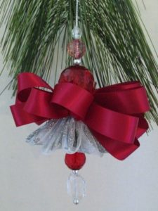 Bow Ribbon Bell Ornament for Christmas in July event
