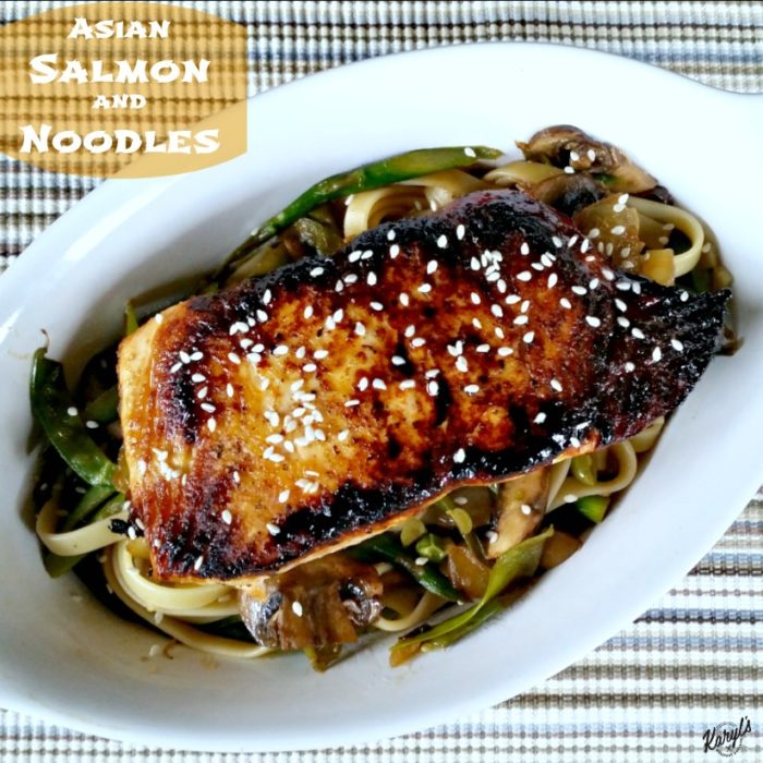 Asian salmon noodle recipe