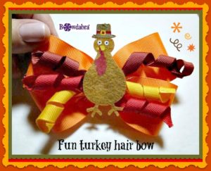 Fun Turkey Hair Bow