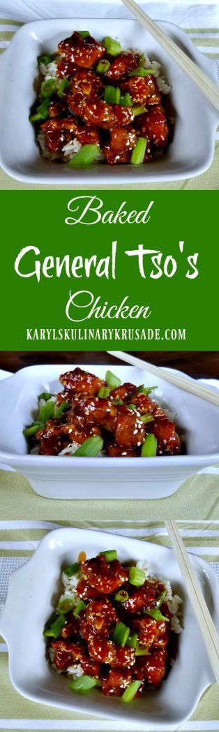 Baked general Tso's chicken