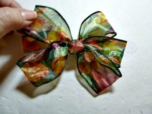 how to make autumn loopy hair bow