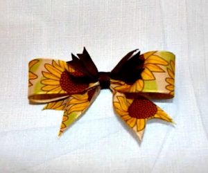 spiky sunflower hair bow