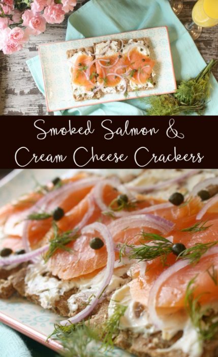 smoked salmon cream cheese crackers