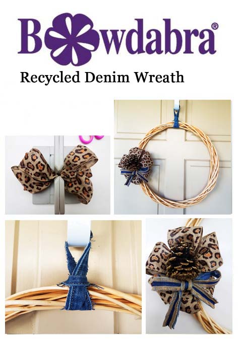 DIY denim wreath